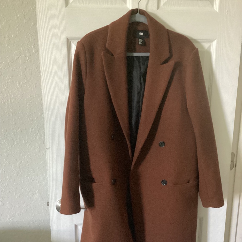 H&M Wool blend trench coat NWOT